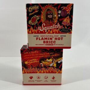 2 Dr. Squatch Cheetos Flamin' Hot Bricc Limited Edition Men Natural Soap Bars